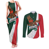 iViva Mexico Eagle Personalized Couples Matching Tank Maxi Dress and Long Sleeve Button Shirt Mexican Independence Day Fiesta - Wonder Print Shop