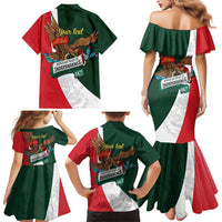 iViva Mexico Eagle Personalized Family Matching Mermaid Dress and Hawaiian Shirt Mexican Independence Day Fiesta - Wonder Print Shop