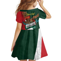 iViva Mexico Eagle Personalized Family Matching Short Sleeve Bodycon Dress and Hawaiian Shirt Mexican Independence Day Fiesta - Wonder Print Shop