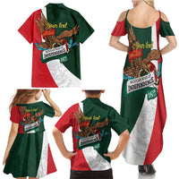 iViva Mexico Eagle Personalized Family Matching Summer Maxi Dress and Hawaiian Shirt Mexican Independence Day Fiesta - Wonder Print Shop
