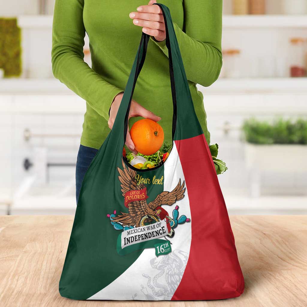 iViva Mexico Eagle Personalized Grocery Bag Mexican Independence Day Fiesta - Wonder Print Shop