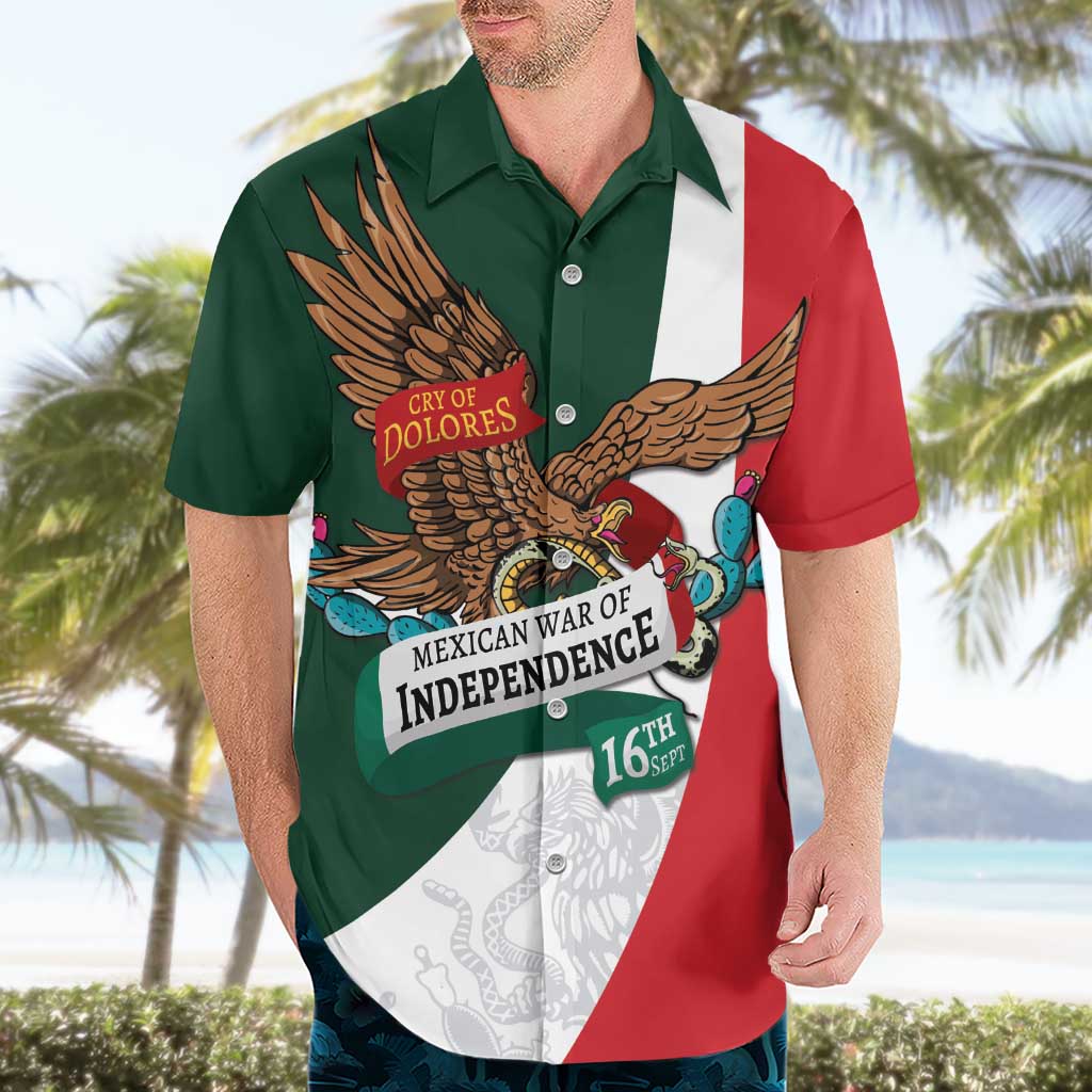 iViva Mexico Eagle Personalized Hawaiian Shirt Mexican Independence Day Fiesta - Wonder Print Shop