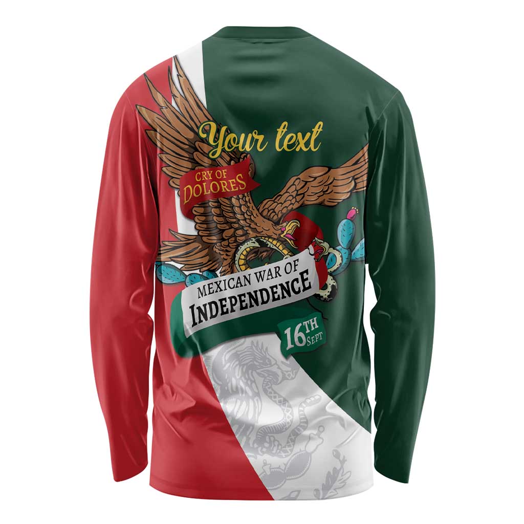 iViva Mexico Eagle Personalized Long Sleeve Shirt Mexican Independence Day Fiesta - Wonder Print Shop