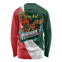 iViva Mexico Eagle Personalized Long Sleeve Shirt Mexican Independence Day Fiesta - Wonder Print Shop