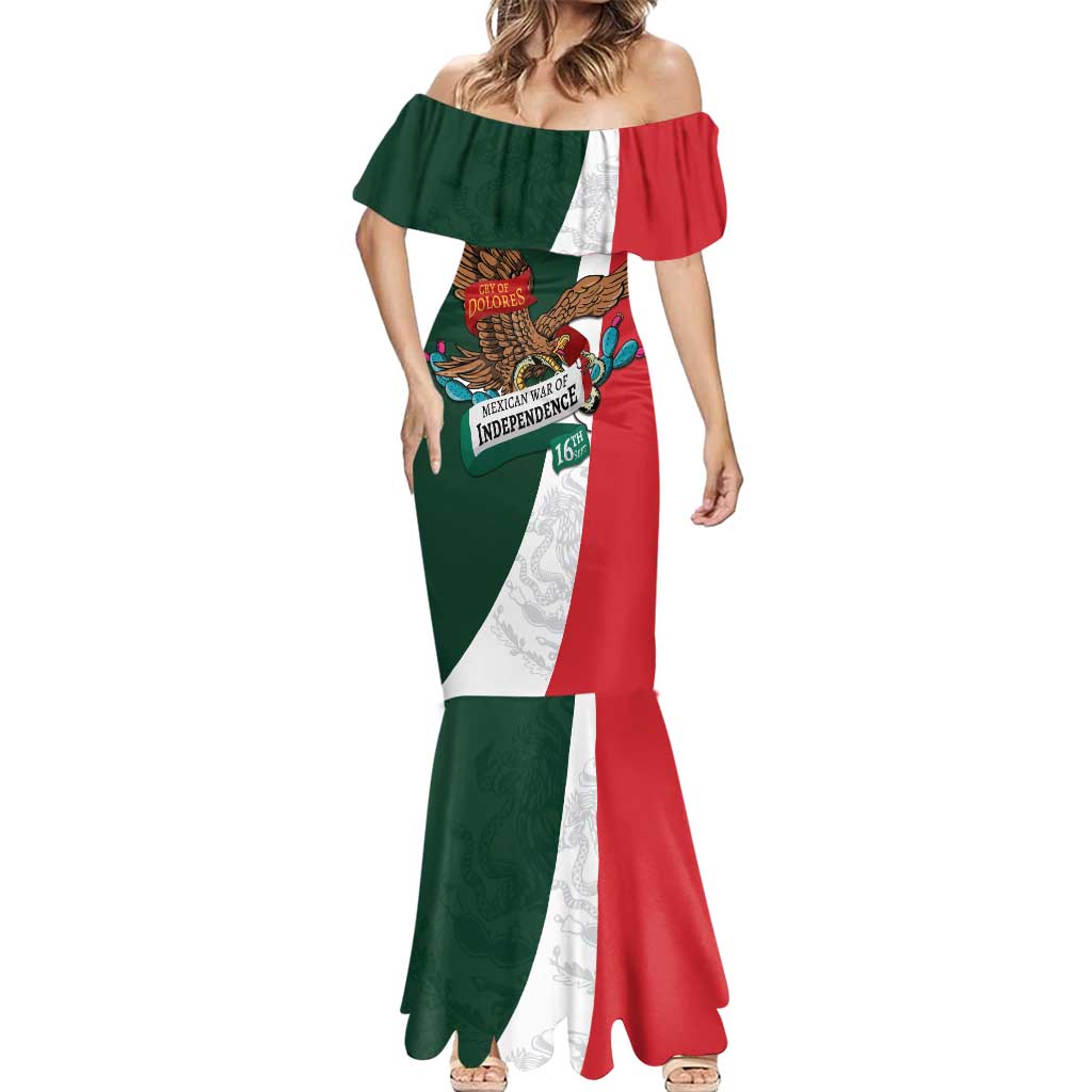iViva Mexico Eagle Personalized Mermaid Dress Mexican Independence Day Fiesta - Wonder Print Shop