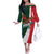 iViva Mexico Eagle Personalized Off The Shoulder Long Sleeve Dress Mexican Independence Day Fiesta - Wonder Print Shop