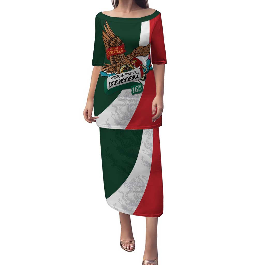 iViva Mexico Eagle Personalized Puletasi Mexican Independence Day Fiesta - Wonder Print Shop