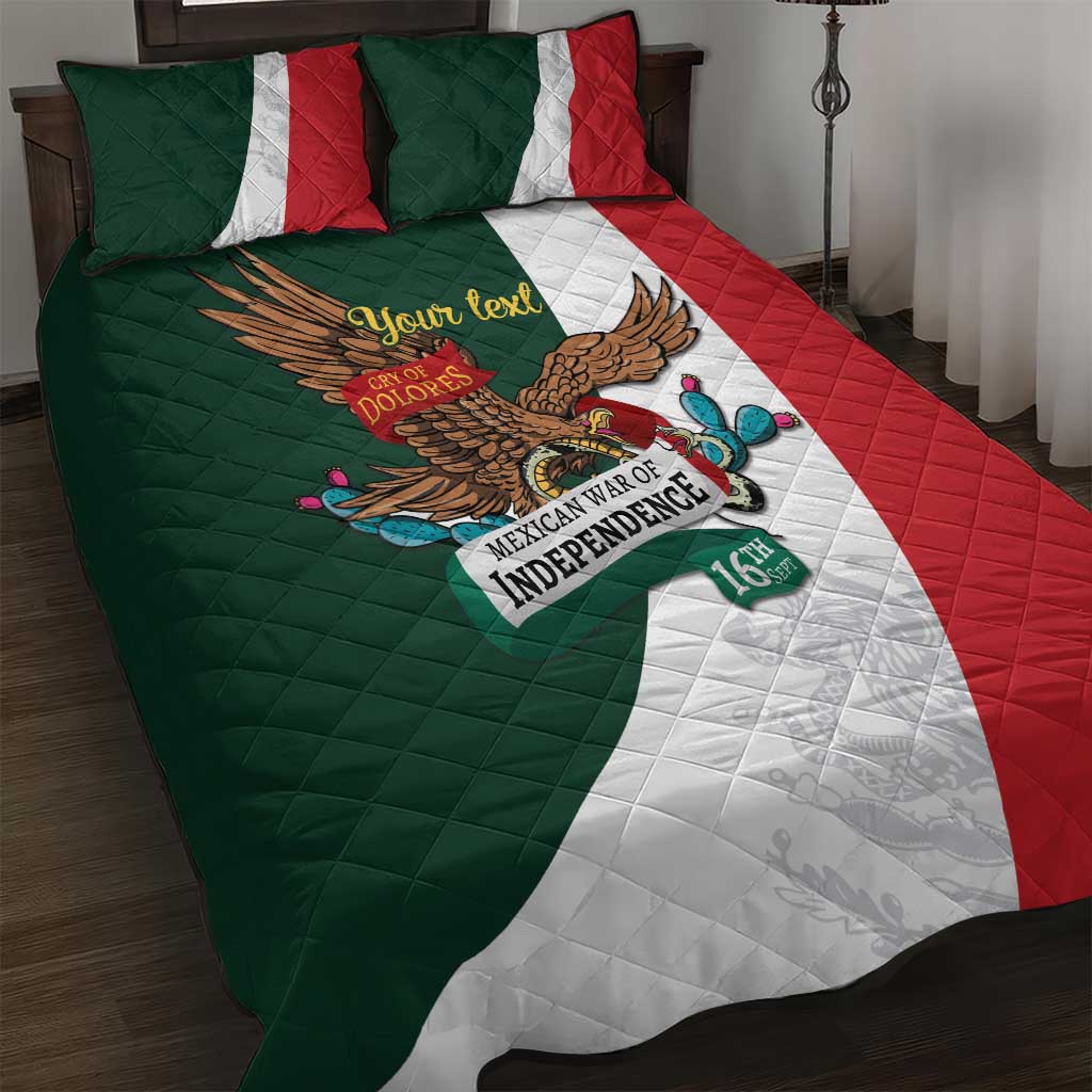 iViva Mexico Eagle Personalized Quilt Bed Set Mexican Independence Day Fiesta - Wonder Print Shop