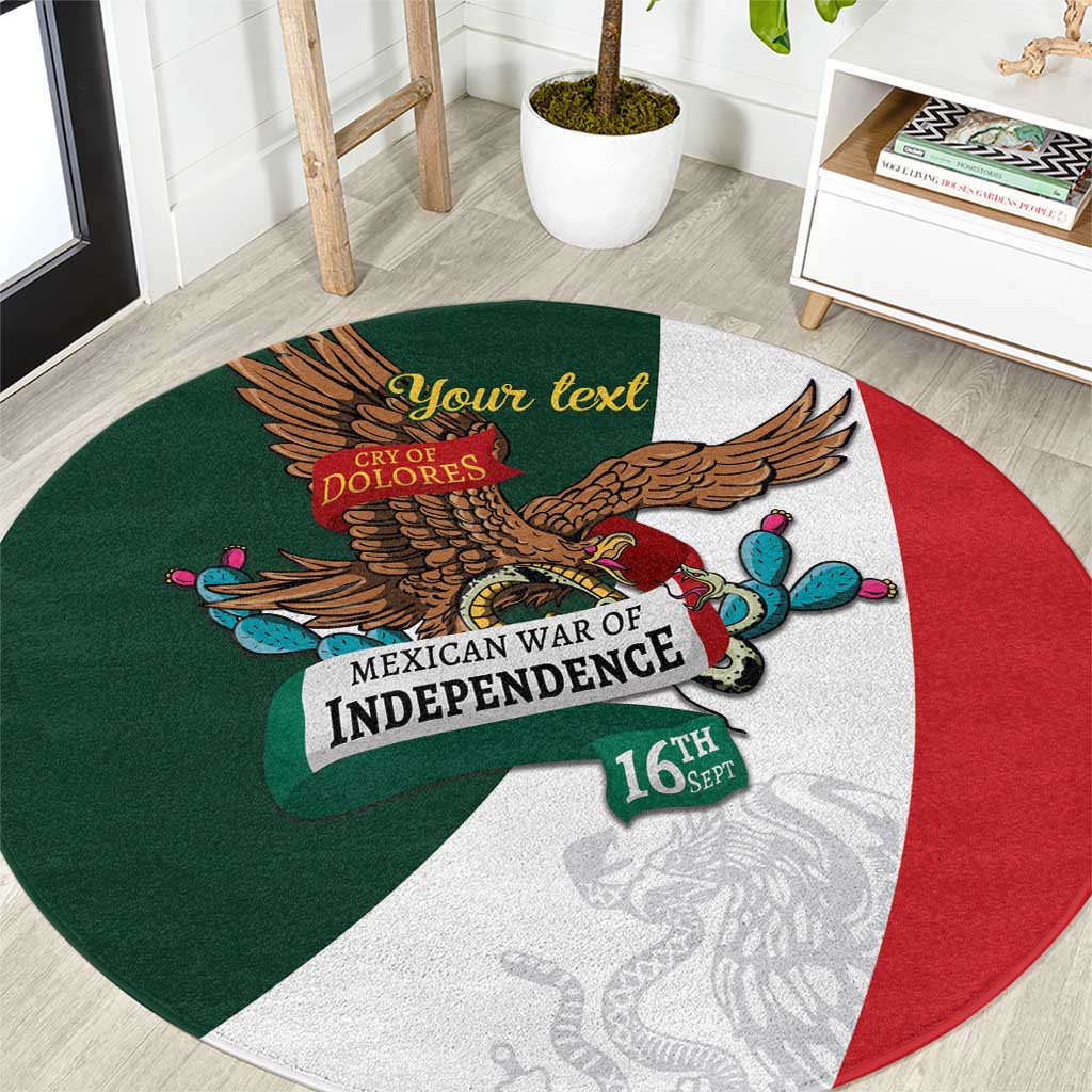 iViva Mexico Eagle Personalized Round Carpet Mexican Independence Day Fiesta - Wonder Print Shop