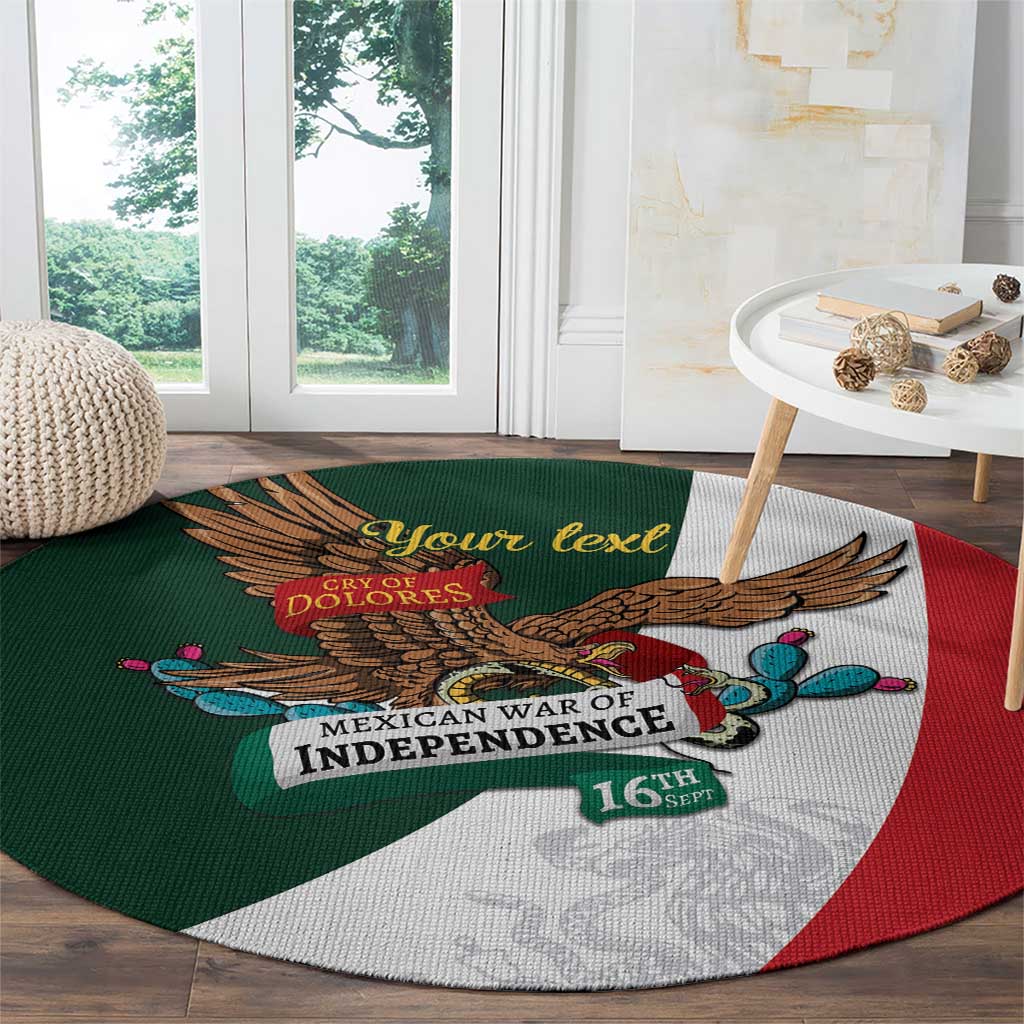 iViva Mexico Eagle Personalized Round Carpet Mexican Independence Day Fiesta - Wonder Print Shop
