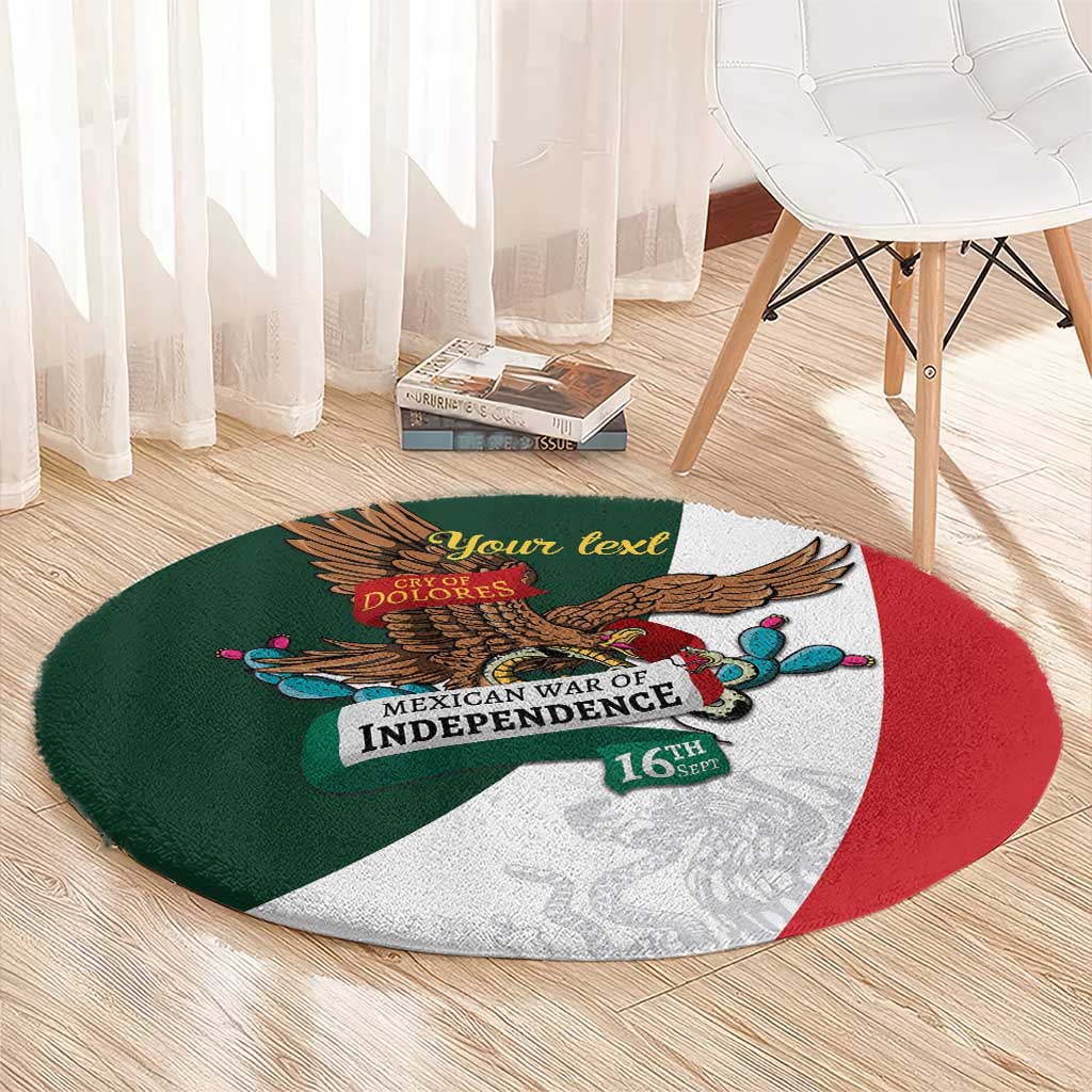 iViva Mexico Eagle Personalized Round Carpet Mexican Independence Day Fiesta - Wonder Print Shop