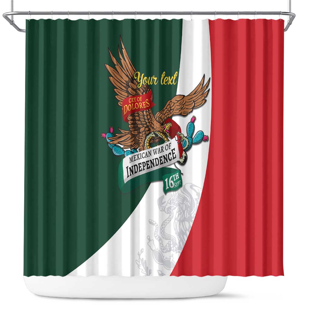 iViva Mexico Eagle Personalized Shower Curtain Mexican Independence Day Fiesta - Wonder Print Shop