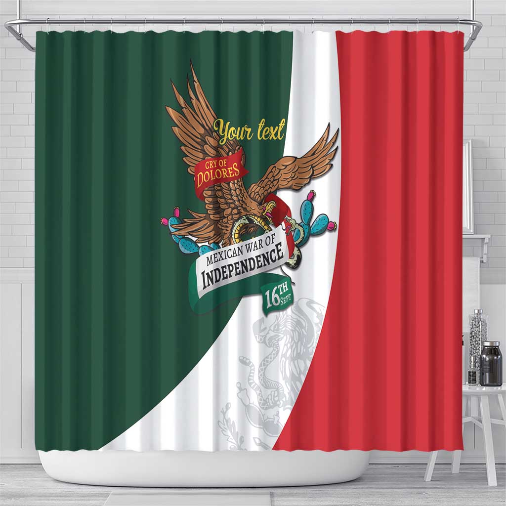 iViva Mexico Eagle Personalized Shower Curtain Mexican Independence Day Fiesta - Wonder Print Shop