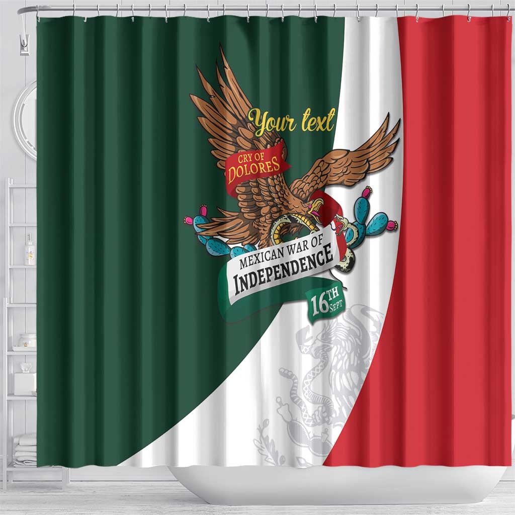 iViva Mexico Eagle Personalized Shower Curtain Mexican Independence Day Fiesta - Wonder Print Shop