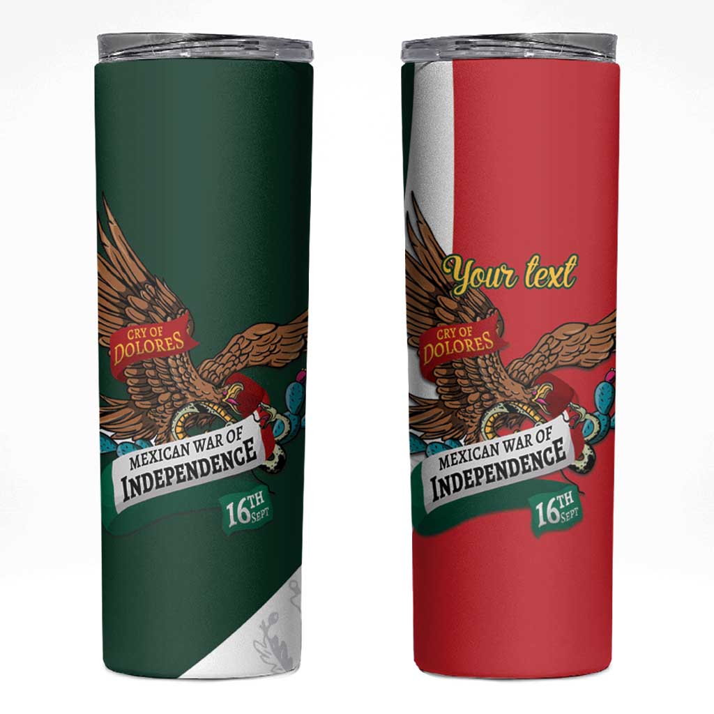 iViva Mexico Eagle Personalized Skinny Tumbler Mexican Independence Day Fiesta - Wonder Print Shop