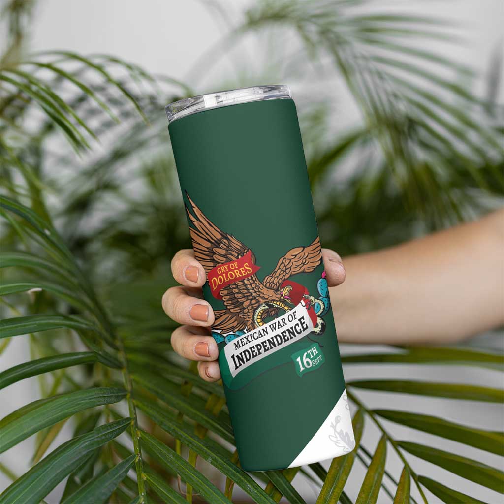iViva Mexico Eagle Personalized Skinny Tumbler Mexican Independence Day Fiesta - Wonder Print Shop
