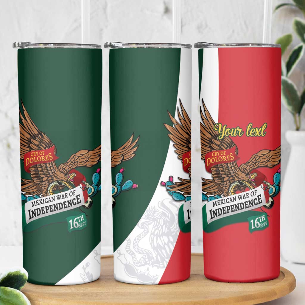 iViva Mexico Eagle Personalized Skinny Tumbler Mexican Independence Day Fiesta - Wonder Print Shop