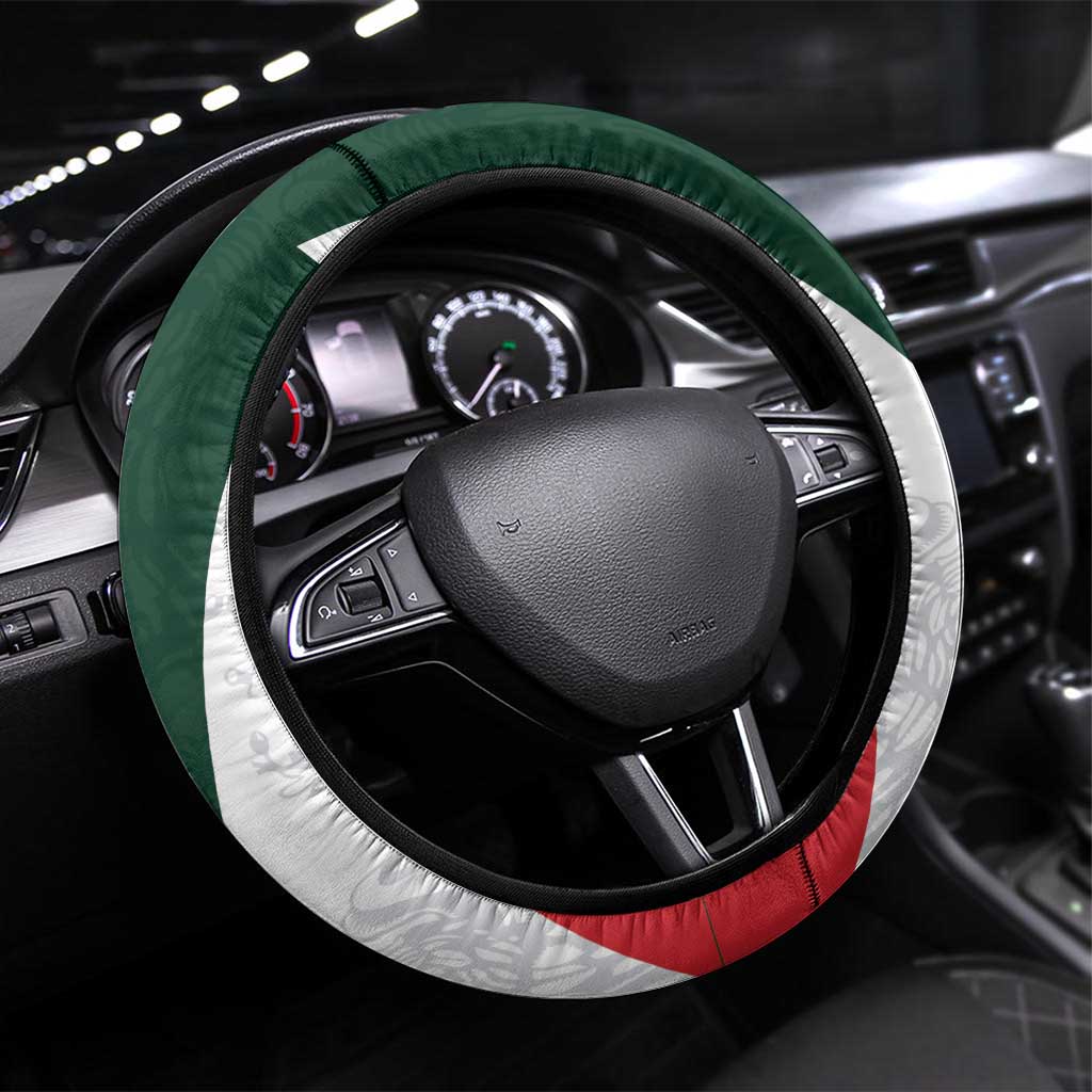 iViva Mexico Eagle Steering Wheel Cover Mexican Independence Day Fiesta - Wonder Print Shop