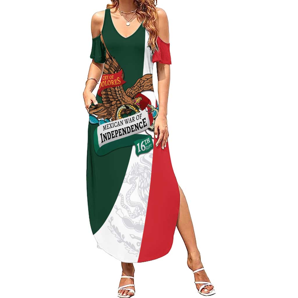 iViva Mexico Eagle Personalized Summer Maxi Dress Mexican Independence Day Fiesta - Wonder Print Shop