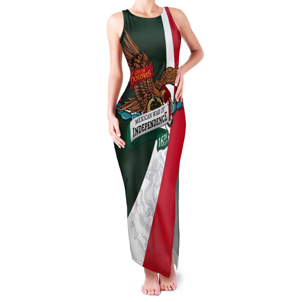 iViva Mexico Eagle Personalized Tank Maxi Dress Mexican Independence Day Fiesta - Wonder Print Shop