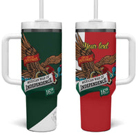 iViva Mexico Eagle Personalized Tumbler With Handle Mexican Independence Day Fiesta - Wonder Print Shop