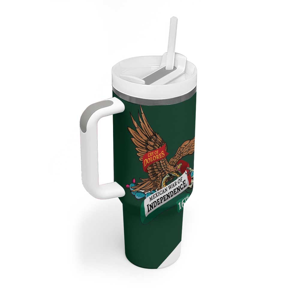 iViva Mexico Eagle Personalized Tumbler With Handle Mexican Independence Day Fiesta - Wonder Print Shop
