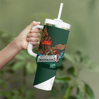 iViva Mexico Eagle Personalized Tumbler With Handle Mexican Independence Day Fiesta - Wonder Print Shop