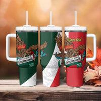 iViva Mexico Eagle Personalized Tumbler With Handle Mexican Independence Day Fiesta - Wonder Print Shop