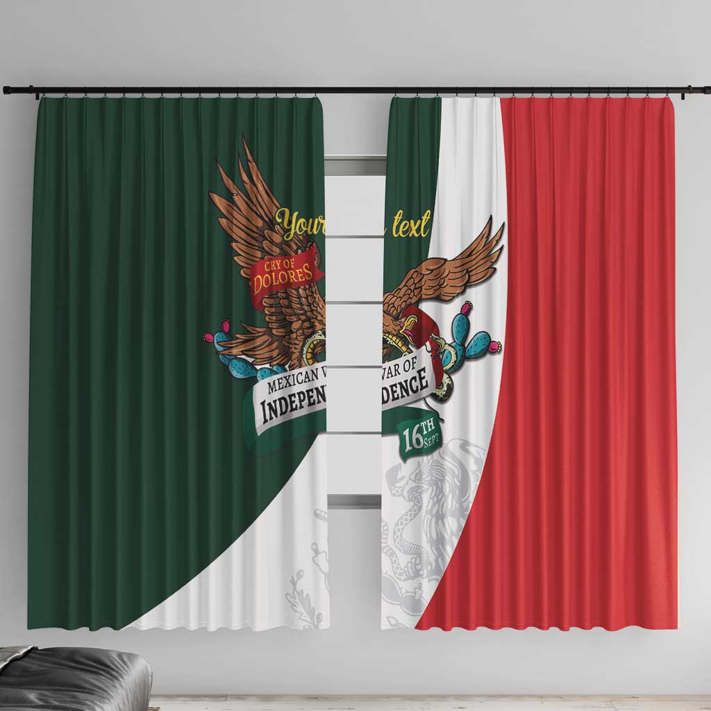 iViva Mexico Eagle Personalized Window Curtain Mexican Independence Day Fiesta - Wonder Print Shop