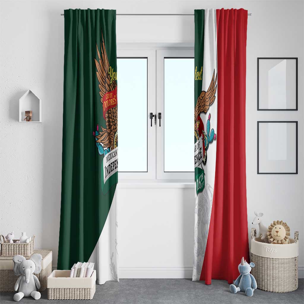 iViva Mexico Eagle Personalized Window Curtain Mexican Independence Day Fiesta - Wonder Print Shop