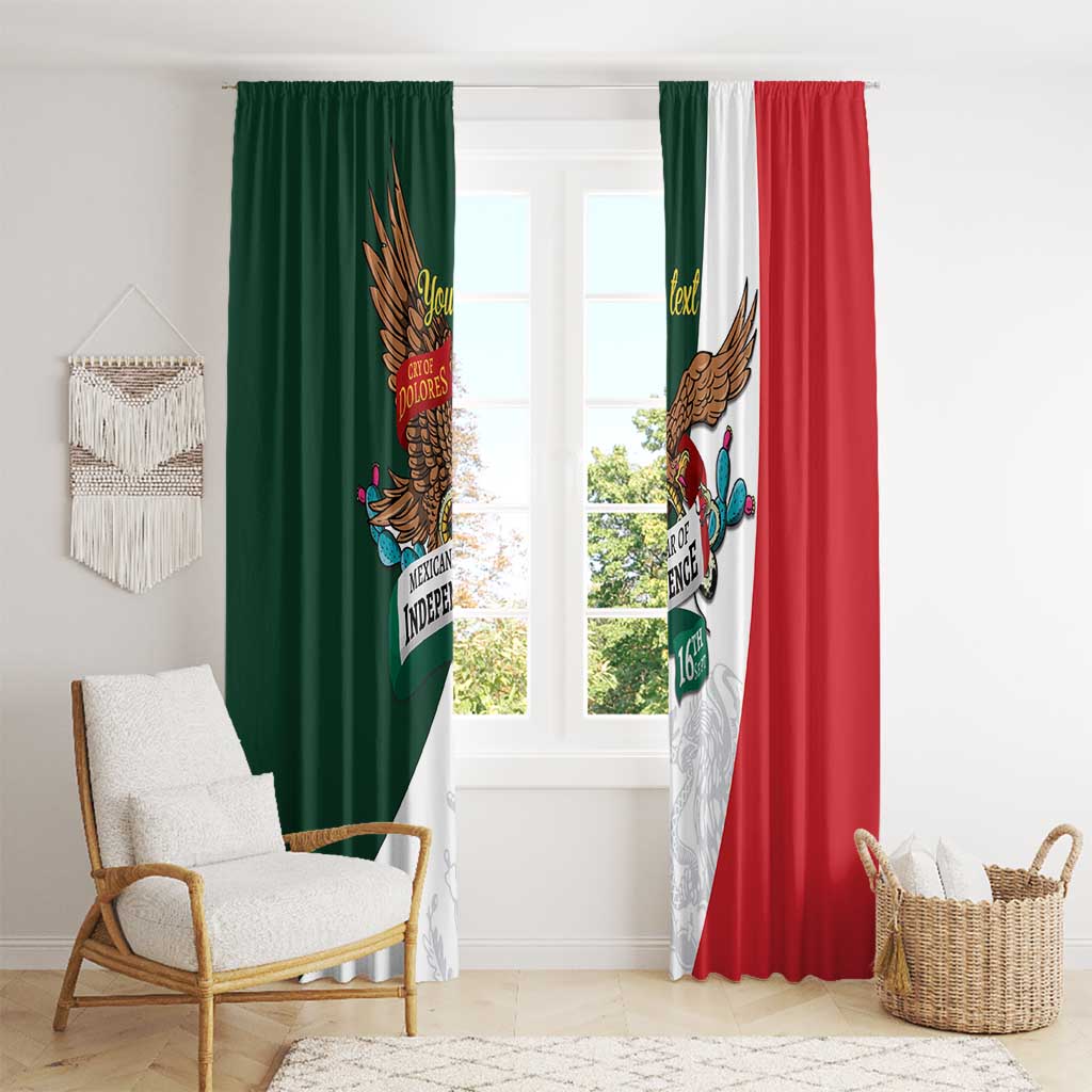 iViva Mexico Eagle Personalized Window Curtain Mexican Independence Day Fiesta - Wonder Print Shop