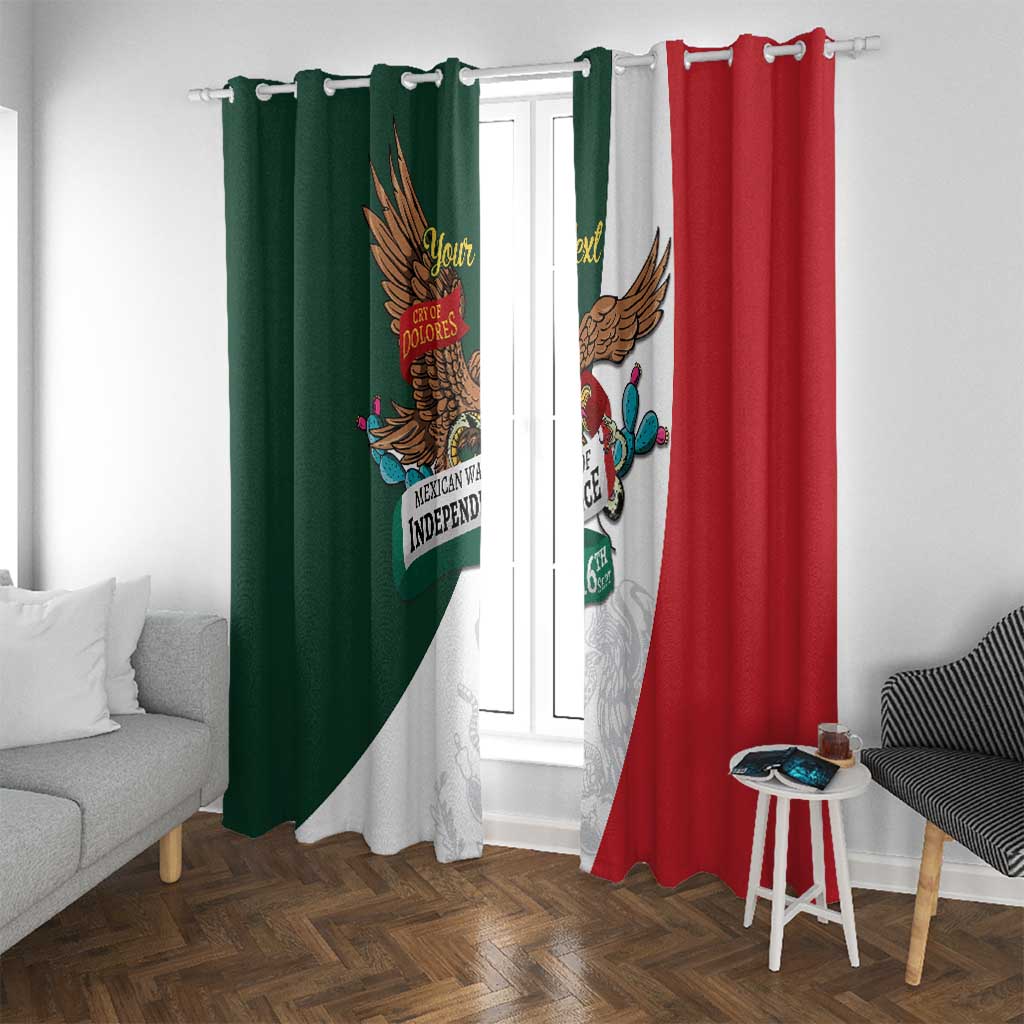 iViva Mexico Eagle Personalized Window Curtain Mexican Independence Day Fiesta - Wonder Print Shop