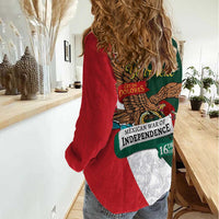 iViva Mexico Eagle Personalized Women Casual Shirt Mexican Independence Day Fiesta - Wonder Print Shop