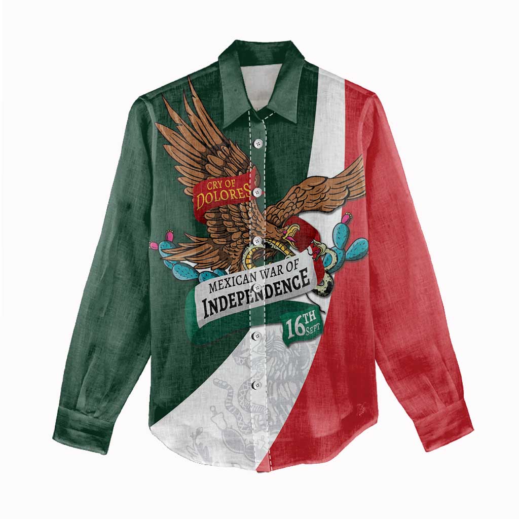 iViva Mexico Eagle Personalized Women Casual Shirt Mexican Independence Day Fiesta - Wonder Print Shop
