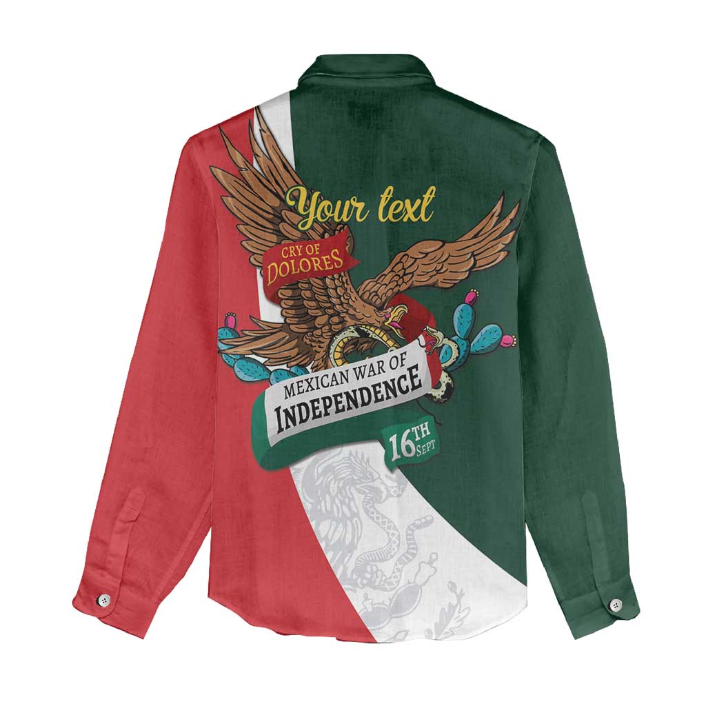 iViva Mexico Eagle Personalized Women Casual Shirt Mexican Independence Day Fiesta - Wonder Print Shop