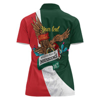 iViva Mexico Eagle Personalized Women Polo Shirt Mexican Independence Day Fiesta - Wonder Print Shop
