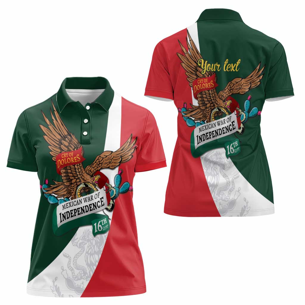 iViva Mexico Eagle Personalized Women Polo Shirt Mexican Independence Day Fiesta - Wonder Print Shop