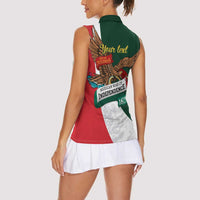 iViva Mexico Eagle Personalized Women Sleeveless Polo Shirt Mexican Independence Day Fiesta - Wonder Print Shop
