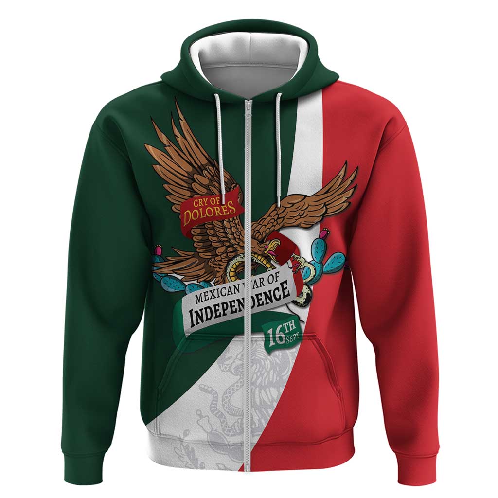 iViva Mexico Eagle Personalized Zip Hoodie Mexican Independence Day Fiesta - Wonder Print Shop
