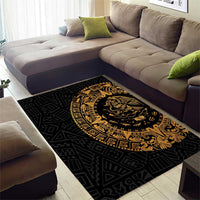 Mexican Aztec Area Rug Golden Coat of Arm - Wonder Print Shop