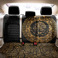 Mexican Aztec Back Car Seat Cover Golden Coat of Arm - Wonder Print Shop