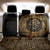Mexican Aztec Back Car Seat Cover Golden Coat of Arm - Wonder Print Shop