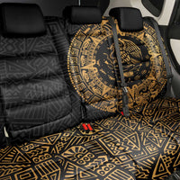 Mexican Aztec Back Car Seat Cover Golden Coat of Arm - Wonder Print Shop