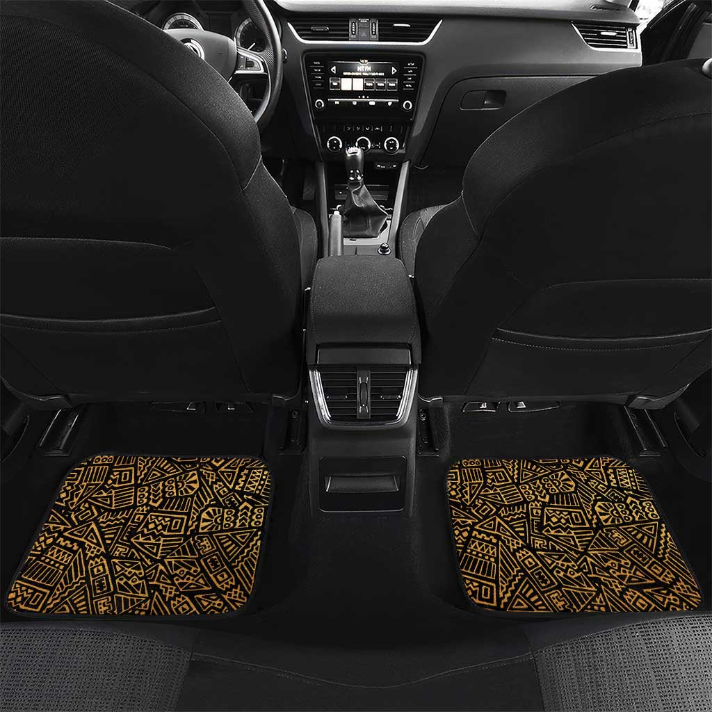 Mexican Aztec Car Mats Golden Coat of Arm - Wonder Print Shop
