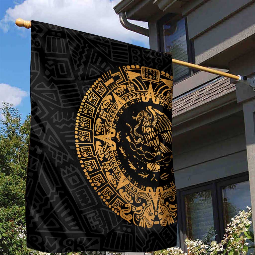 Mexican Aztec Garden Flag Golden Coat of Arm - Wonder Print Shop