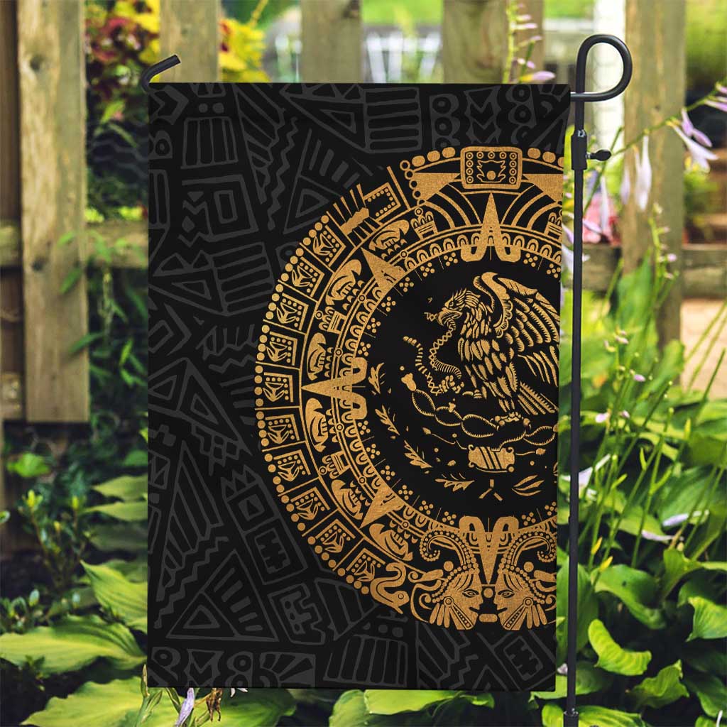 Mexican Aztec Garden Flag Golden Coat of Arm - Wonder Print Shop