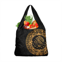 Mexican Aztec Grocery Bag Golden Coat of Arm - Wonder Print Shop