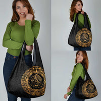 Mexican Aztec Grocery Bag Golden Coat of Arm - Wonder Print Shop