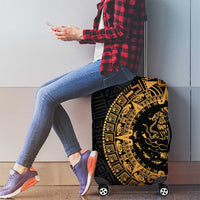 Mexican Aztec Luggage Cover Golden Coat of Arm - Wonder Print Shop