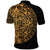 Mexican Aztec Polo Shirt Golden Coat of Arm - Wonder Print Shop